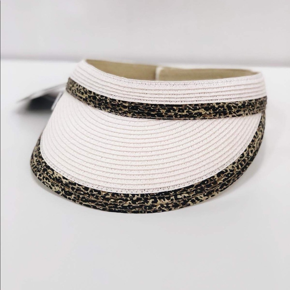 White Animal Print Adjustable Animal Print Visor